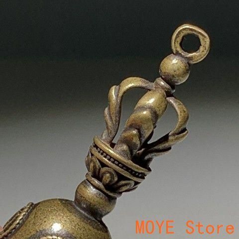 銅器 仏教 銅の鈴 古美術 コレクション品 銅製 工芸品 彫刻装飾品置物 銅器 ミニ吉祥如意揺鈴 仏具 装飾品工芸品 美術品 置物 - メルカリ