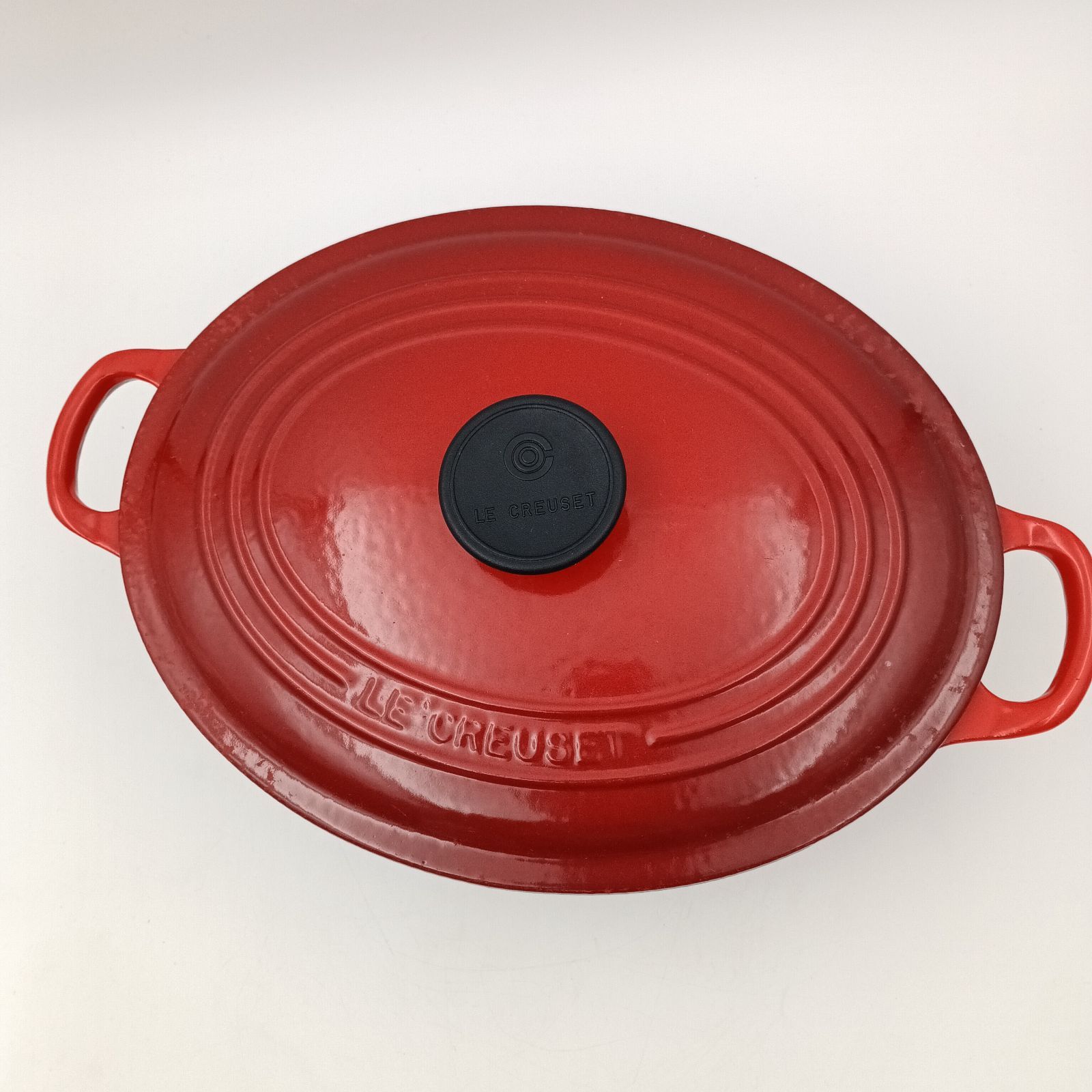 K-0265】LE CREUSET ココット オーバル チェリーレッド 28cm