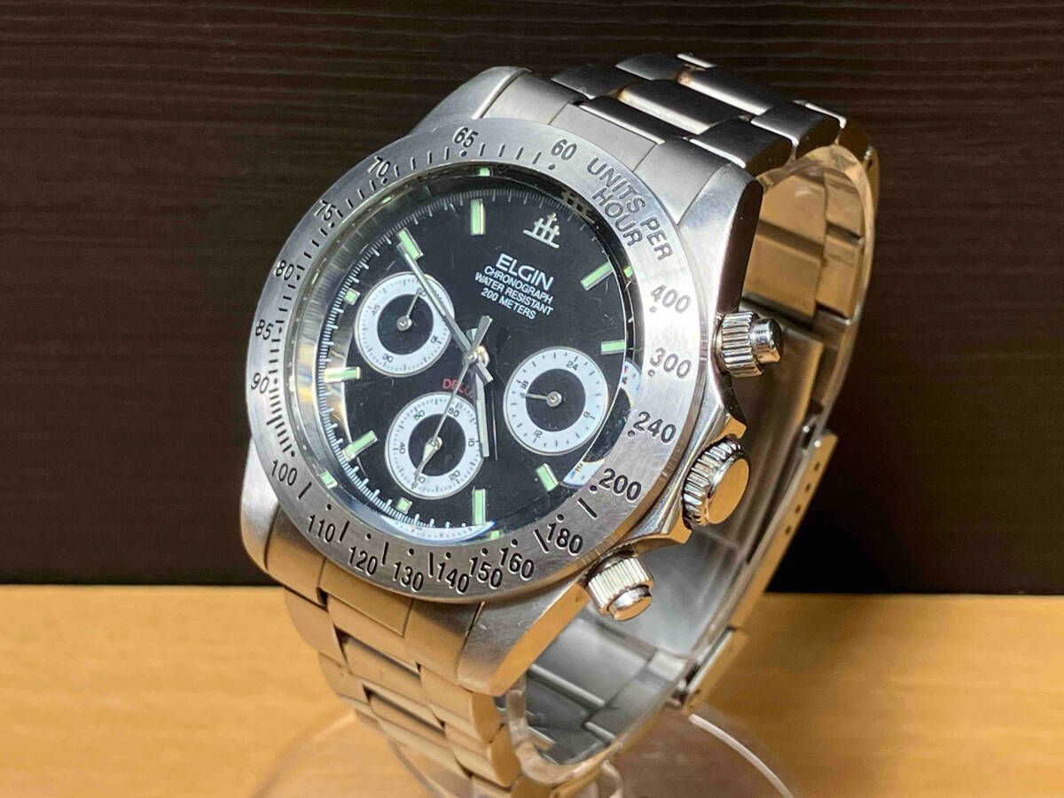 格安，SALE 現状品 ELGIN エルジン クロノグラフ FK-1059-LO 腕時計 