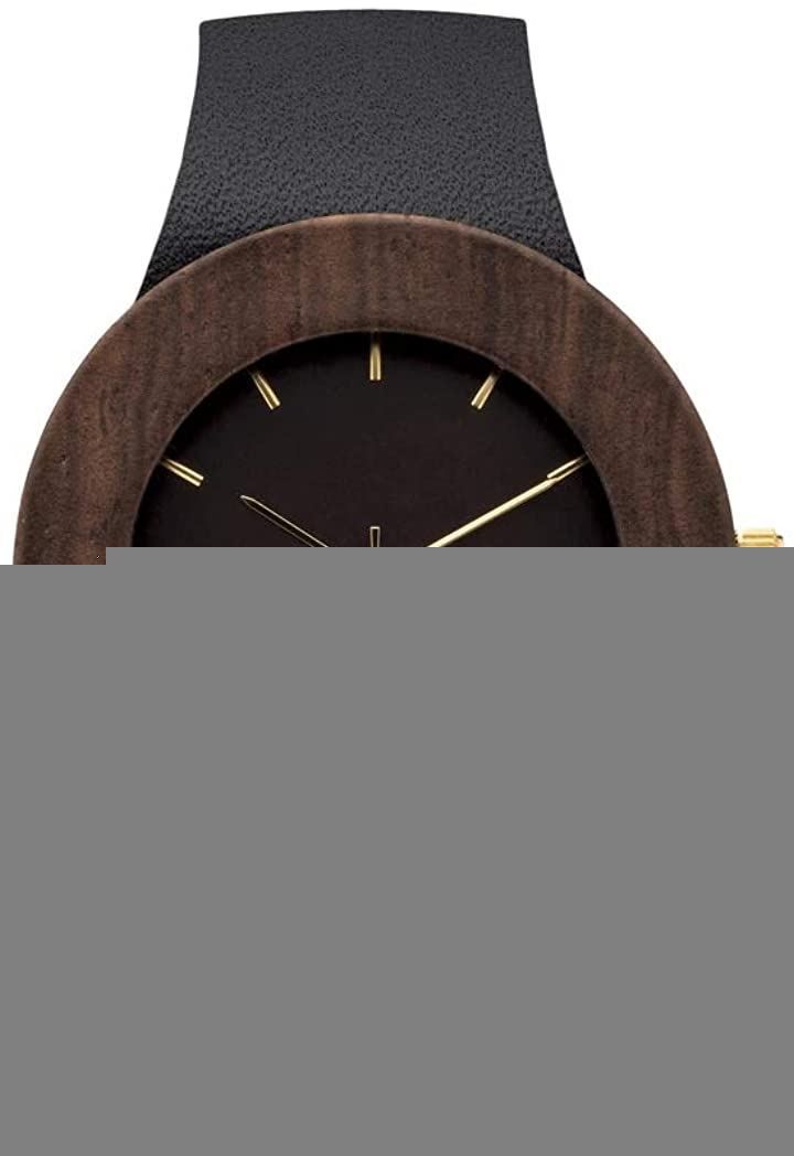 analog Watch Co.(アナログウォッチコー) 腕時計カーペンター ブラックウッド＆黒色レザーバンド