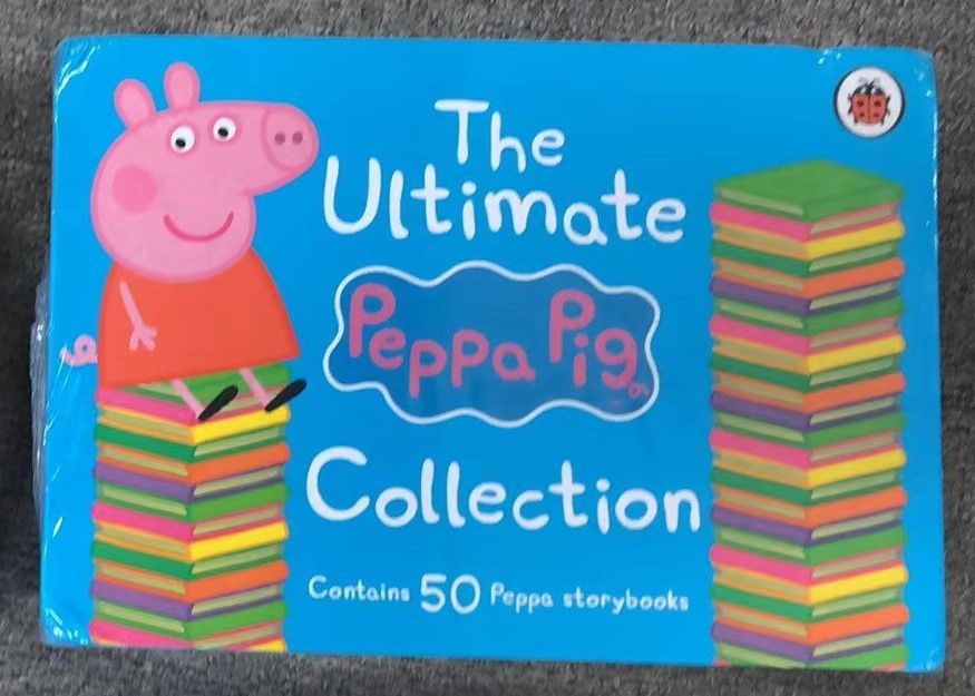 PeppaPig ボックス ペッパピッグ 英語絵本 50冊 青 ブルー 黄色 マイヤペン対応　MaiyaPen