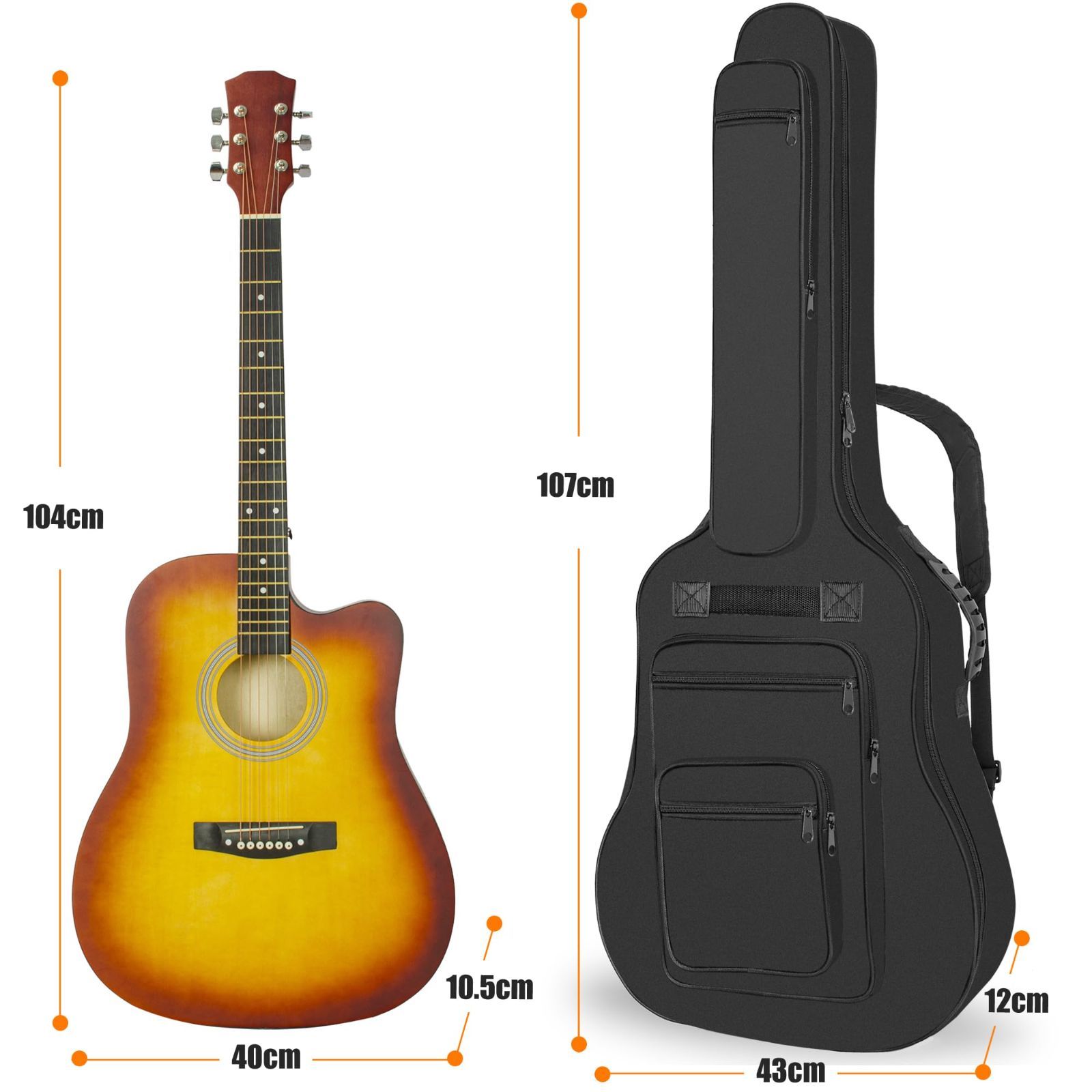 数量限定】IBVIVIC ギターケース アコースティックギター ソフトケース