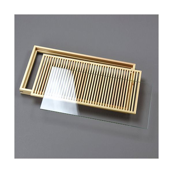 【広告期間限定！】 ヤマコー 用美 業務用 桧 糸格子盛器 浅型 yamaco32099