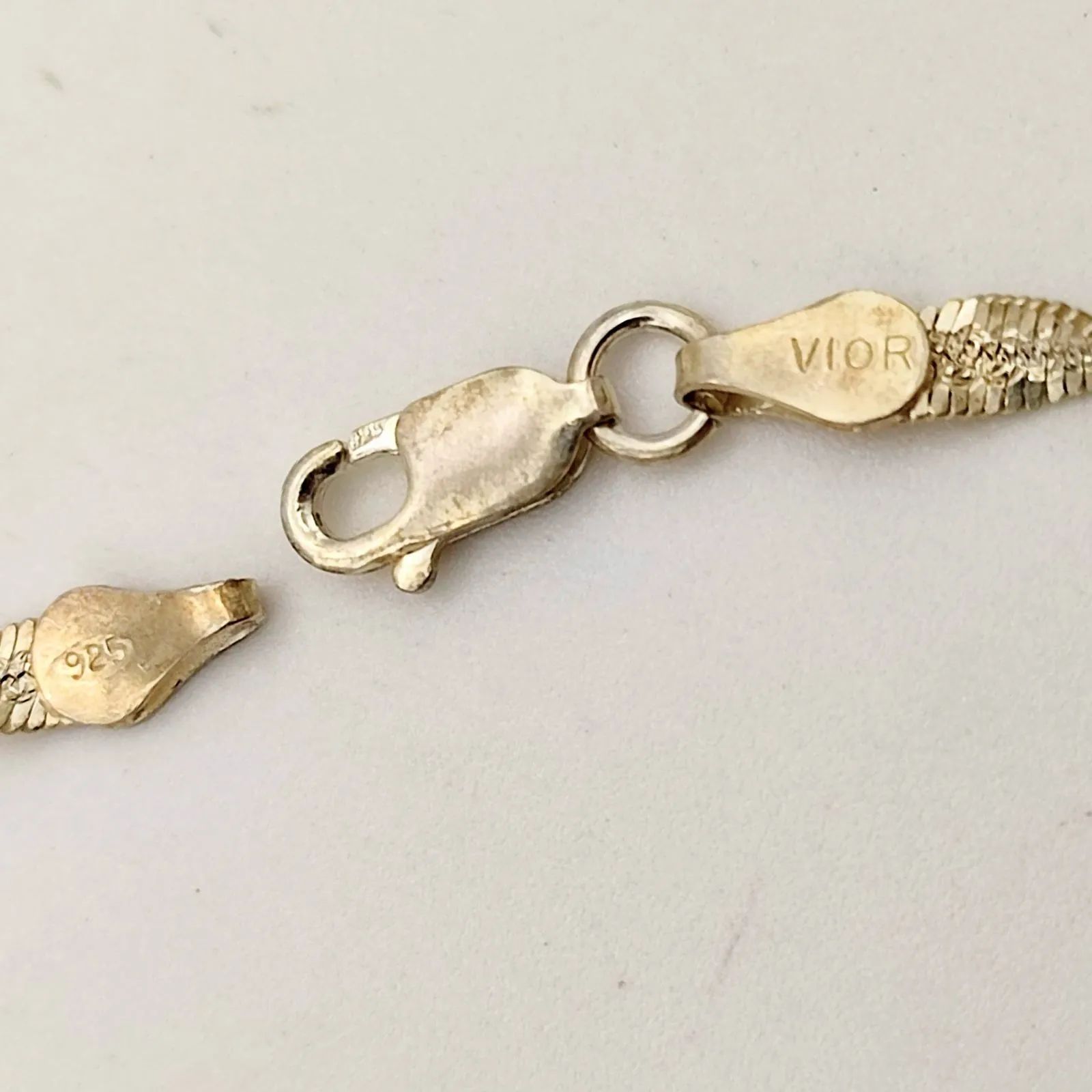 美品】VIOR ツイストチェーンネックレス ITALY SILVER シルバー
