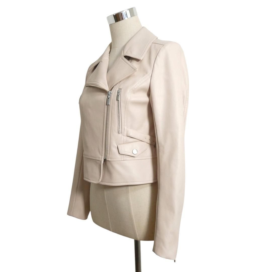 美品✨フォクシー ニューヨーク collectionレザージャケット ベージュ FOXEY NEW YORK COLLECTION フォクシーニューヨークコレクション