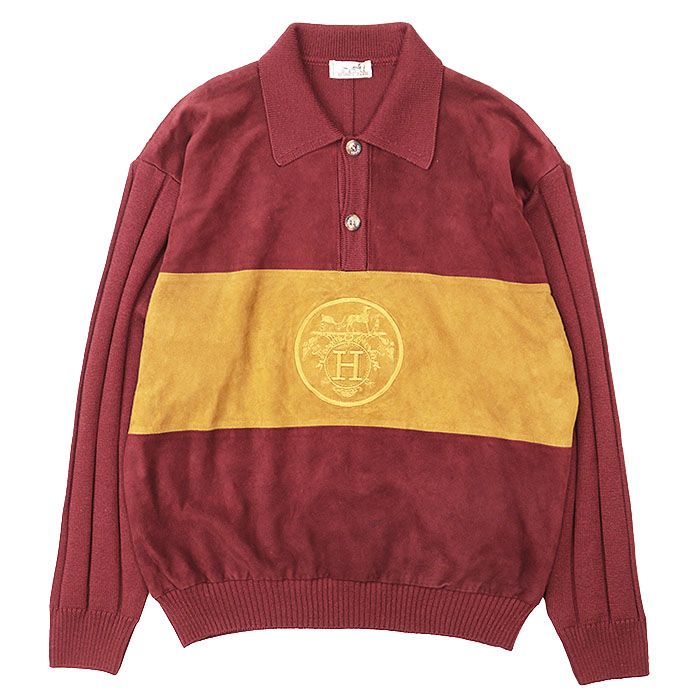 HERMES エルメス セーター ポロシャツ ヴィンテージ H ロゴ