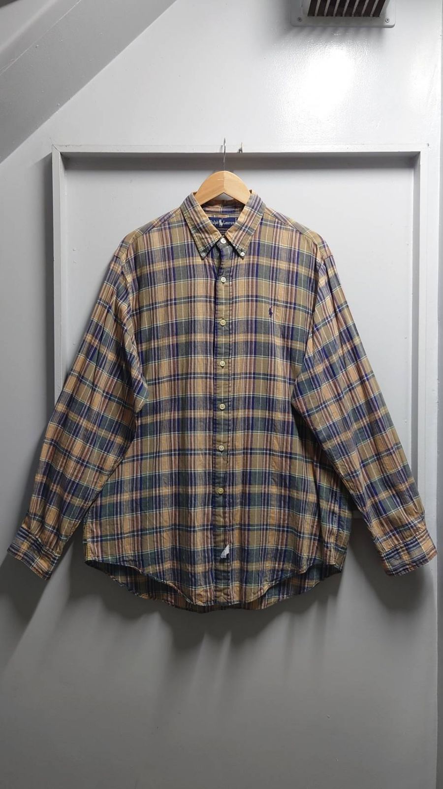 90’s Ralph Lauren Madras Contains Variations” チェック柄 BDシャツ L