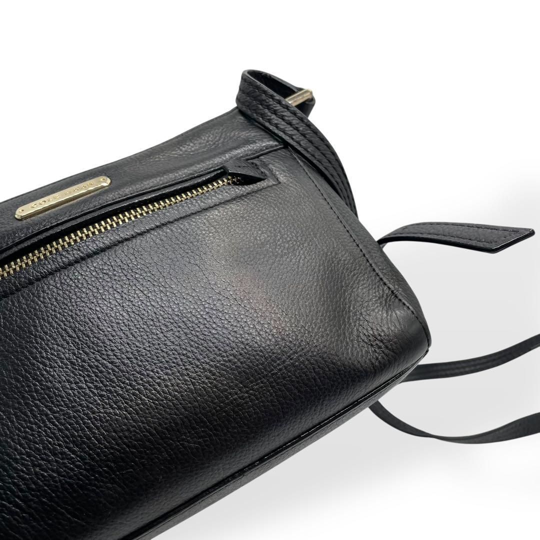 COLE HAAN コールハーン レザーショルダーバッグ ブラック メッセンジャ COLE HAAN セール コールハーン COLEHAAN ショルダーバッグ