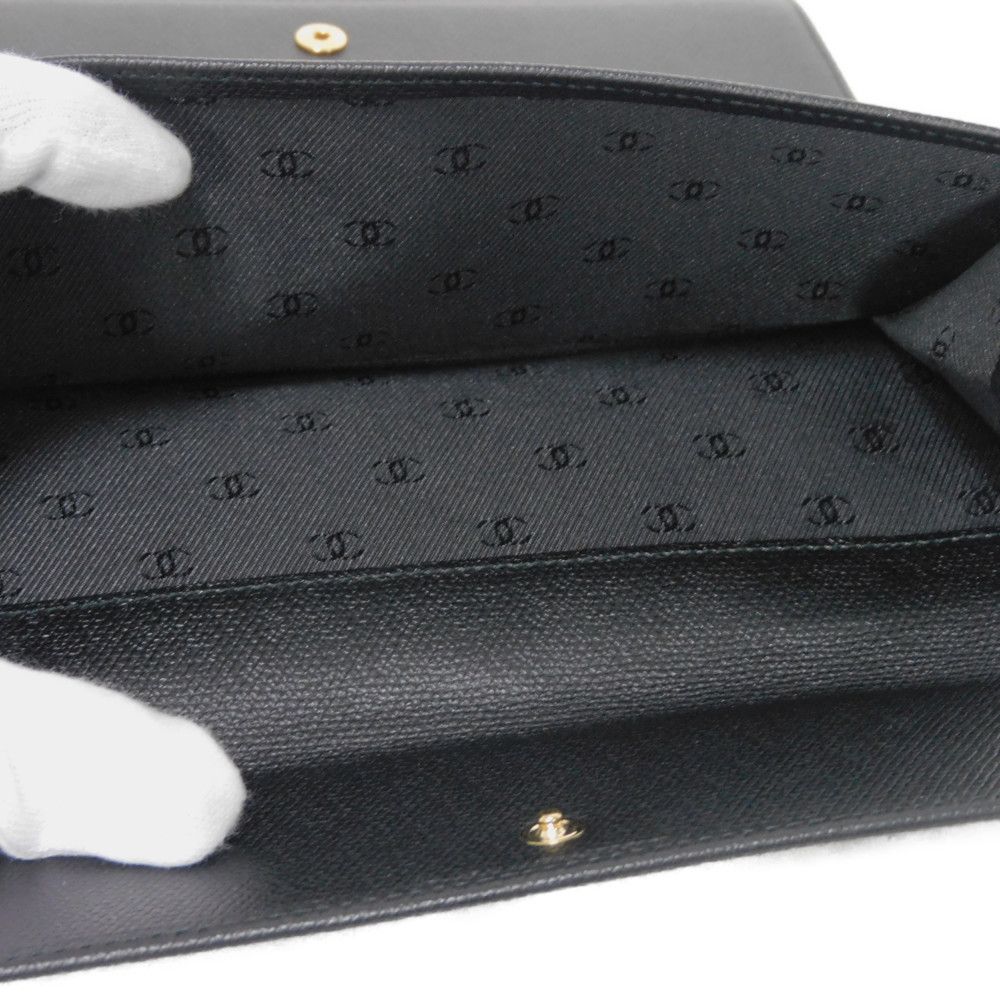 CHANEL シャネル ココボタン ロング フラップ ウォレット 美品 CC