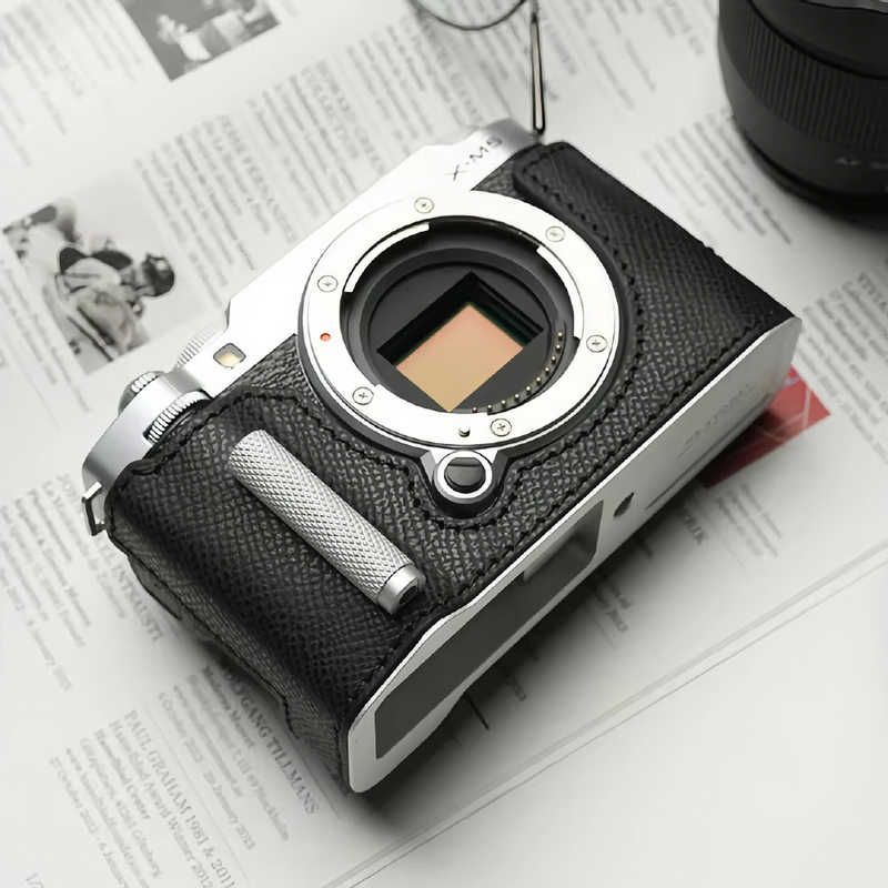 MR STONE 受注生産 富士フィルム X M 5用 本革ケース メタルグリップ付 ブラック PTBF 008