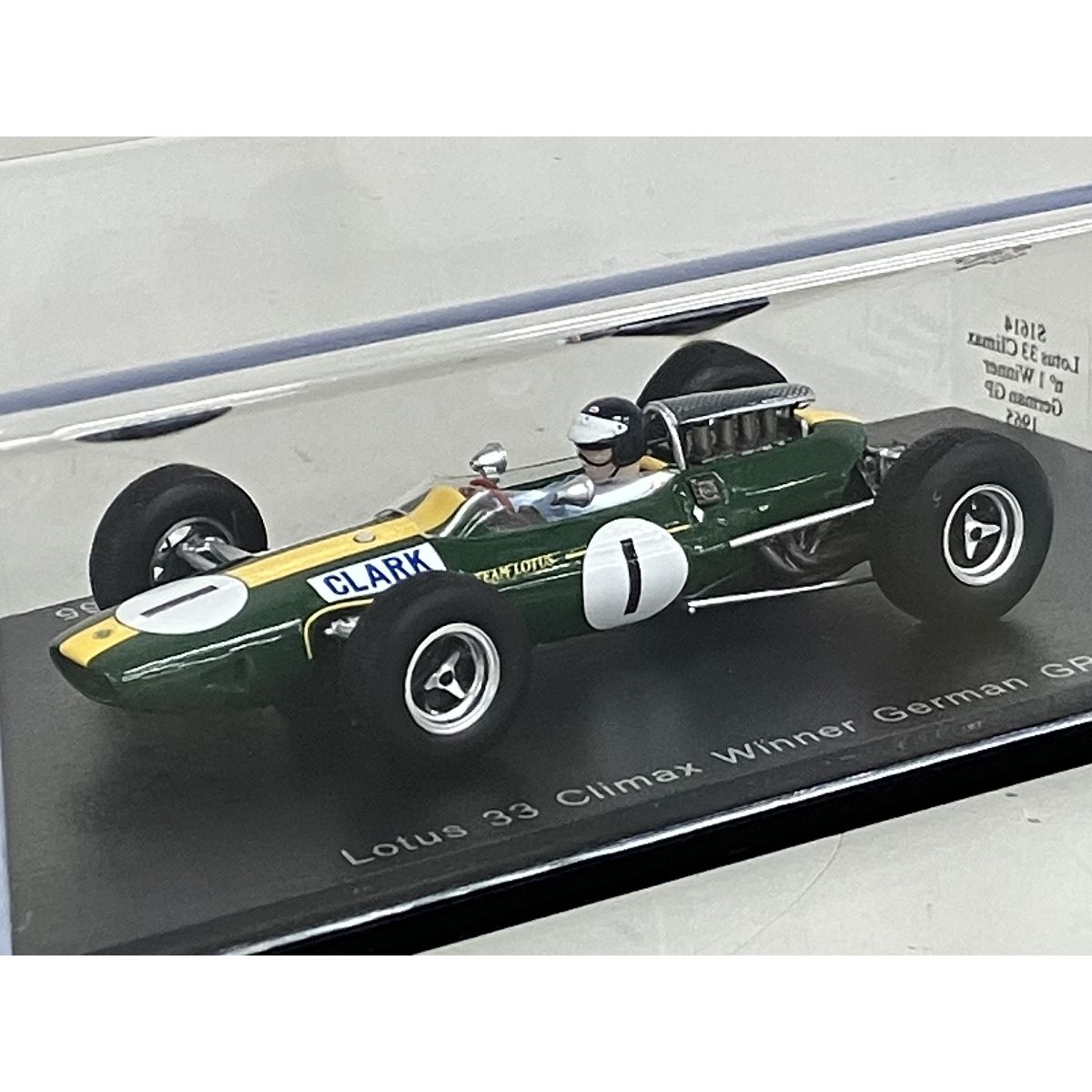 Lotus 33 ロータス Climax Winner Germam GP 1965 #1 Jim Clark World Champion 1965  S1614 ジム・クラーク ドイツGP ミニカー フィギュア 中古 K9180396 - メルカリ