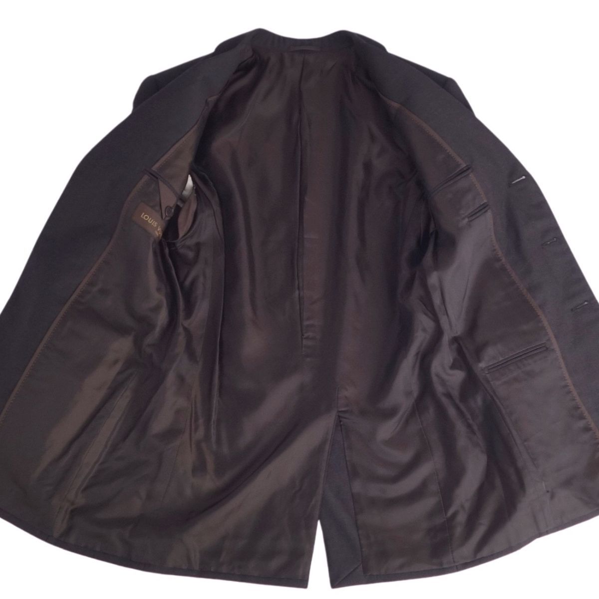 LOUIS VUITTON セットアップ スーツ 46 ウール レーヨン 極美品 ルイヴィトン LOUIS VUITTON セットアップ スーツ