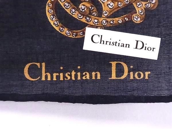 Christian Dior スカーフ ネイビー Christian Dior（クリスチャンディオール）バンダナ・スカーフ