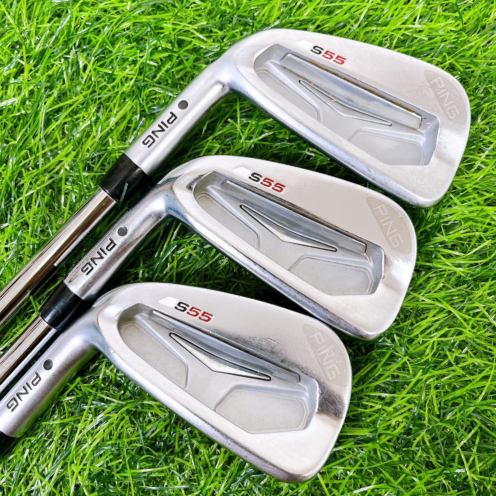 ‼️PING S55 アイアン 6本セット フレックスS‼️ 希少レフティ PING S55 ピン メンズレフティ アイアン 6本セット