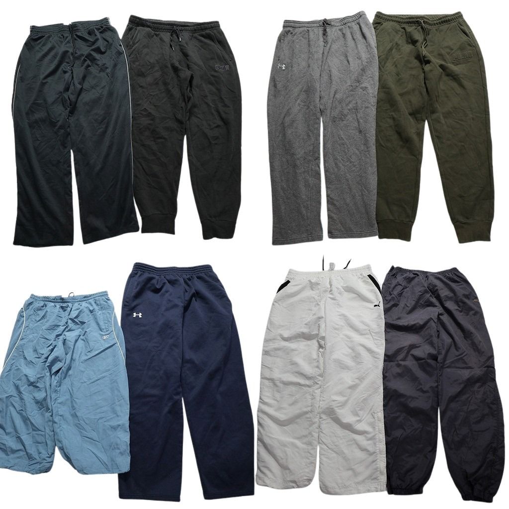 古着卸 スポーツブランドMIX パンツ 8枚セット メンズ XL リーボック フィラ 古着 NA0451