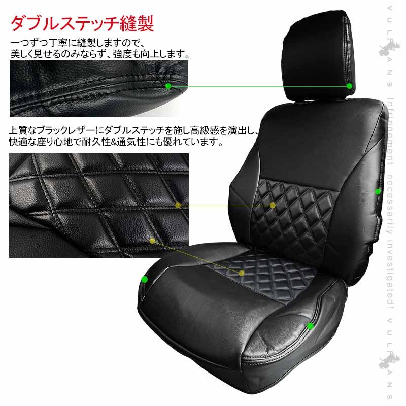 ブラック×ブラックステッチ PVCレザー