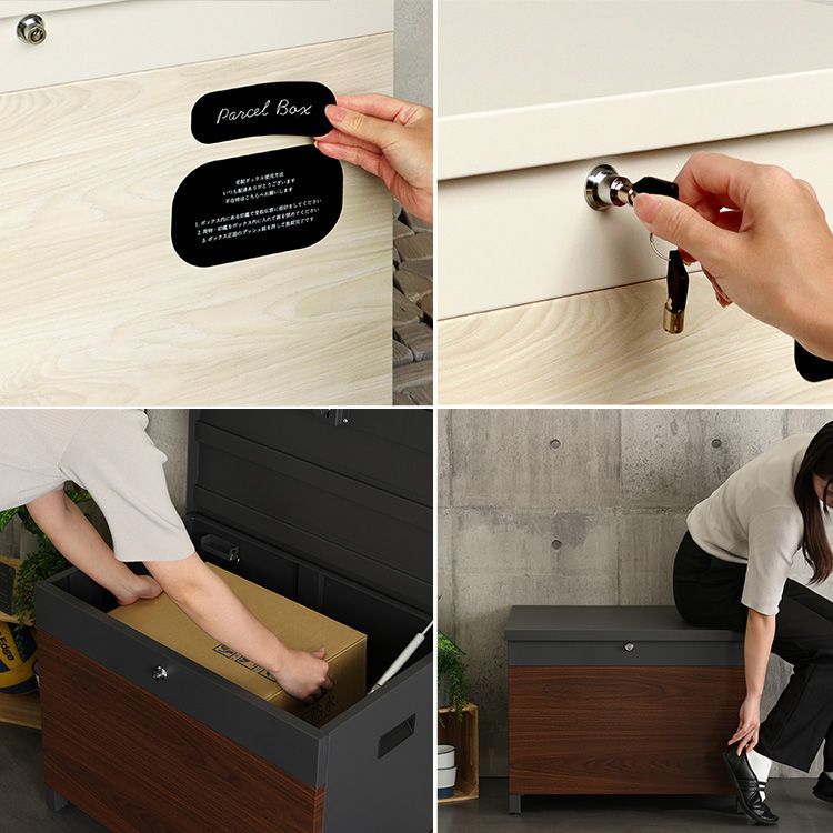 玄関ベンチ ポスト