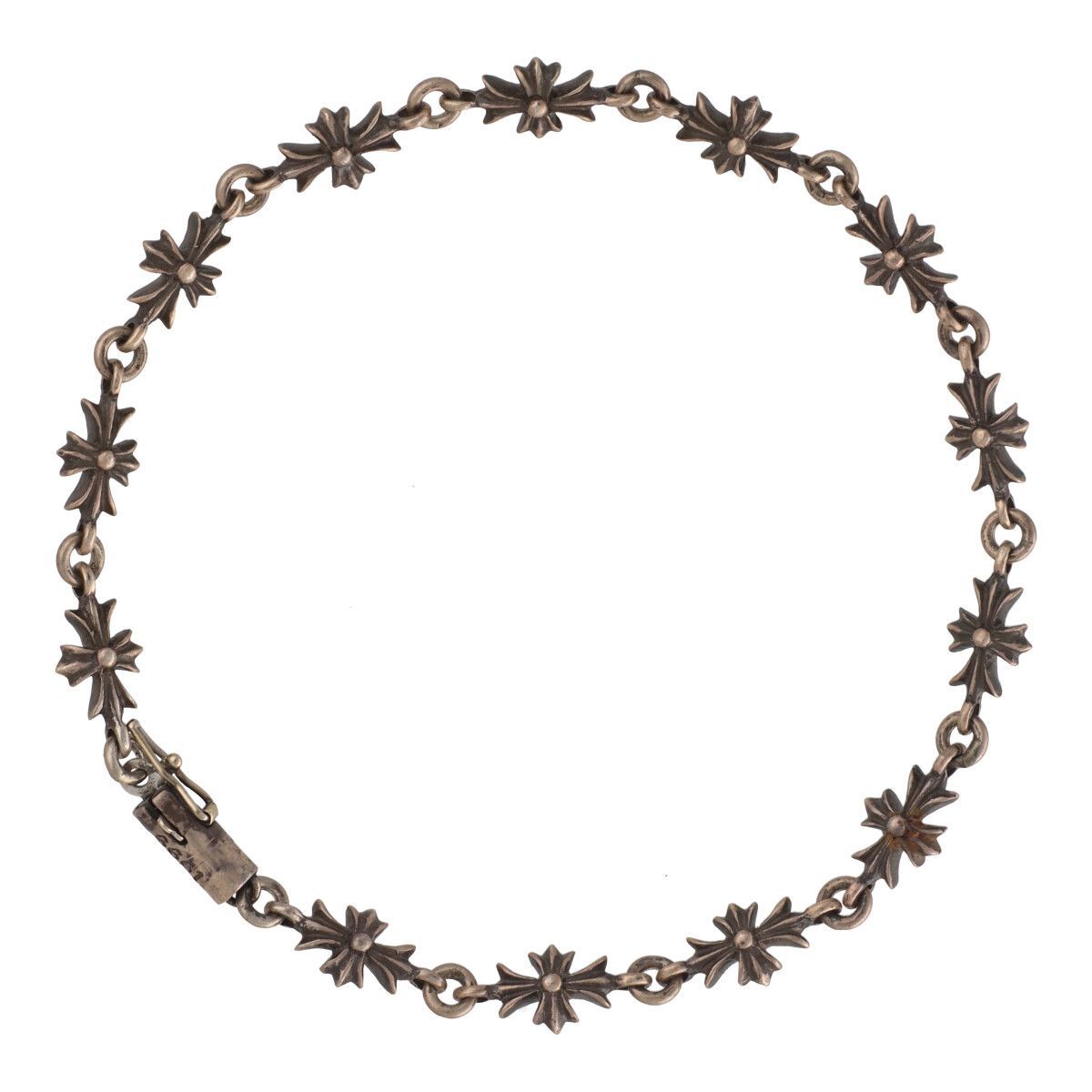 タイニー E プラス ブレスレット シルバー925 クロス 12リンク 4704 クロムハーツタイニーECHプラスブレスレット12リンク|クロム