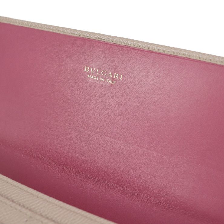 BVLGARI ブルガリ 長財布 286307 レザー ベージュ ブルガリブルガリ 2 