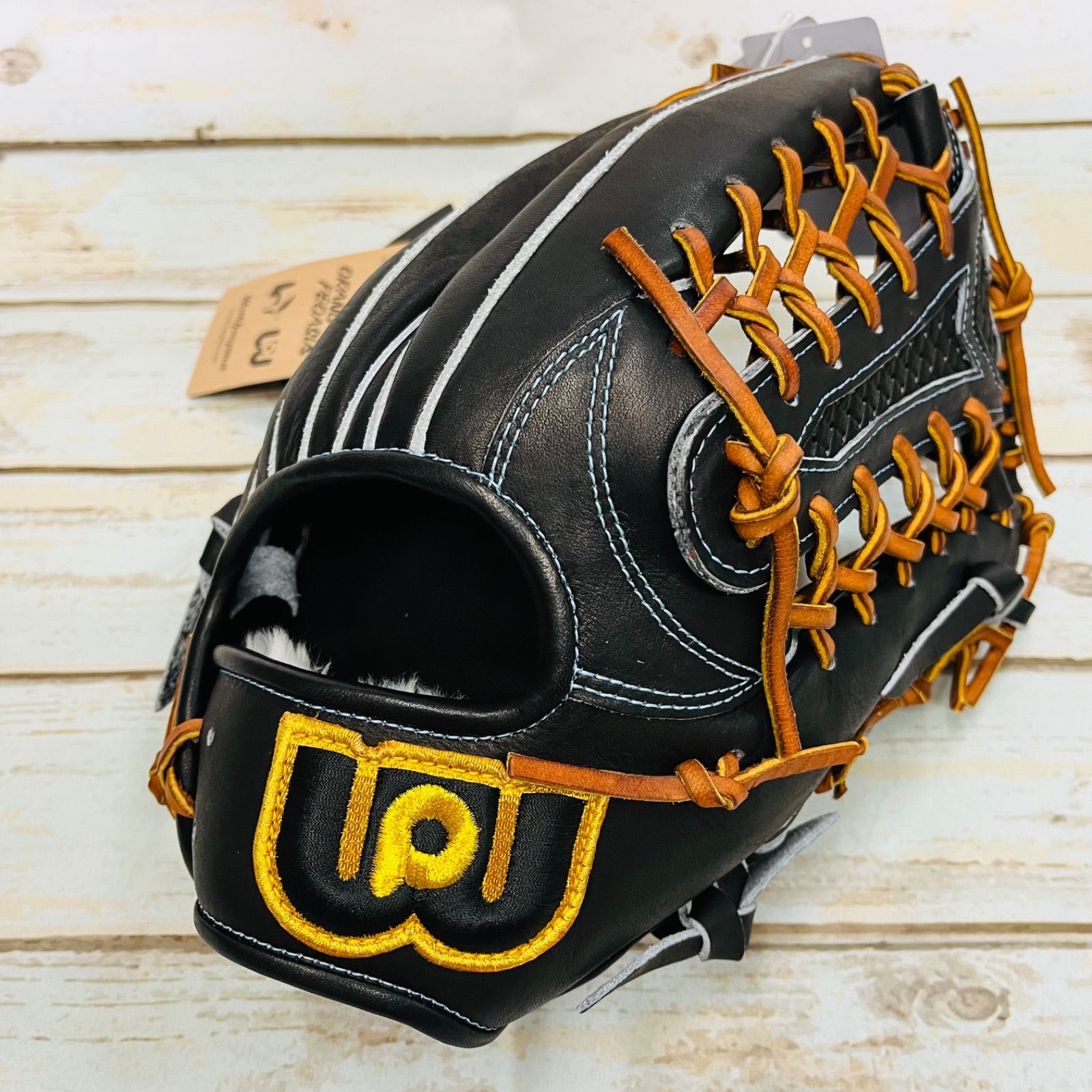 ワールドペガサス 硬式 軟式兼用グラブ グランドペガサス TOP 外野手用 右投 黒|タン