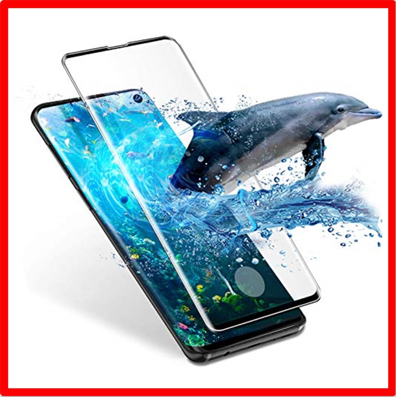 【セール中】 Galaxy S10_HD-1枚セット【ブラック】 Galaxy S10 ガラスフィルム ギャラクシー S10 フィルム 保護フィルム 指紋認証 