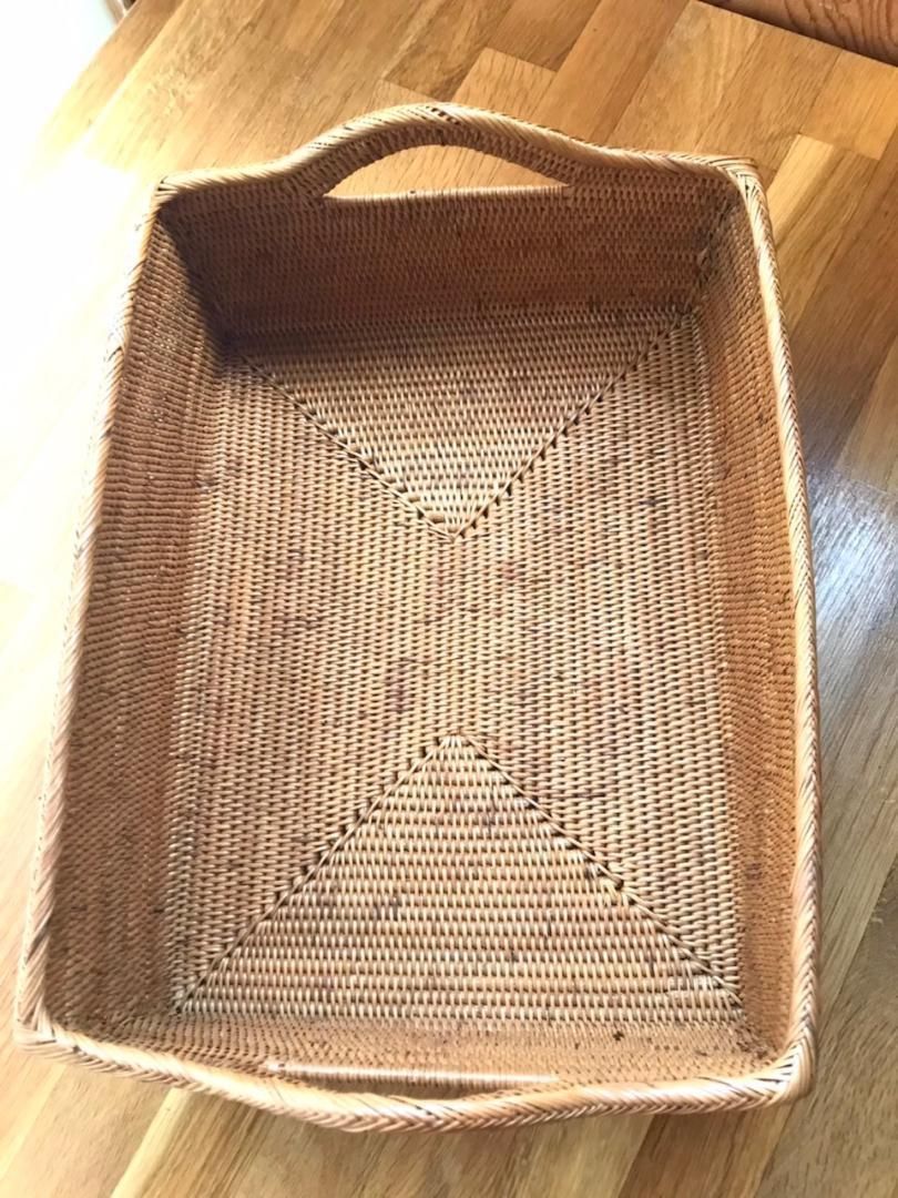 A015 アタ製品 バリ島 持ち手付きボックス オリジナル品