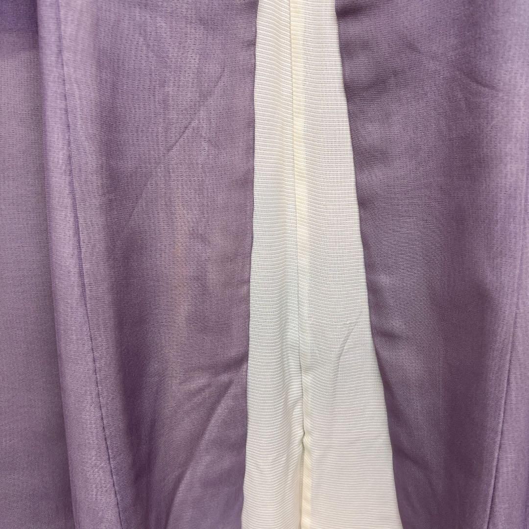 訪問着夏用紗合わせ楓パープル着物091w d 