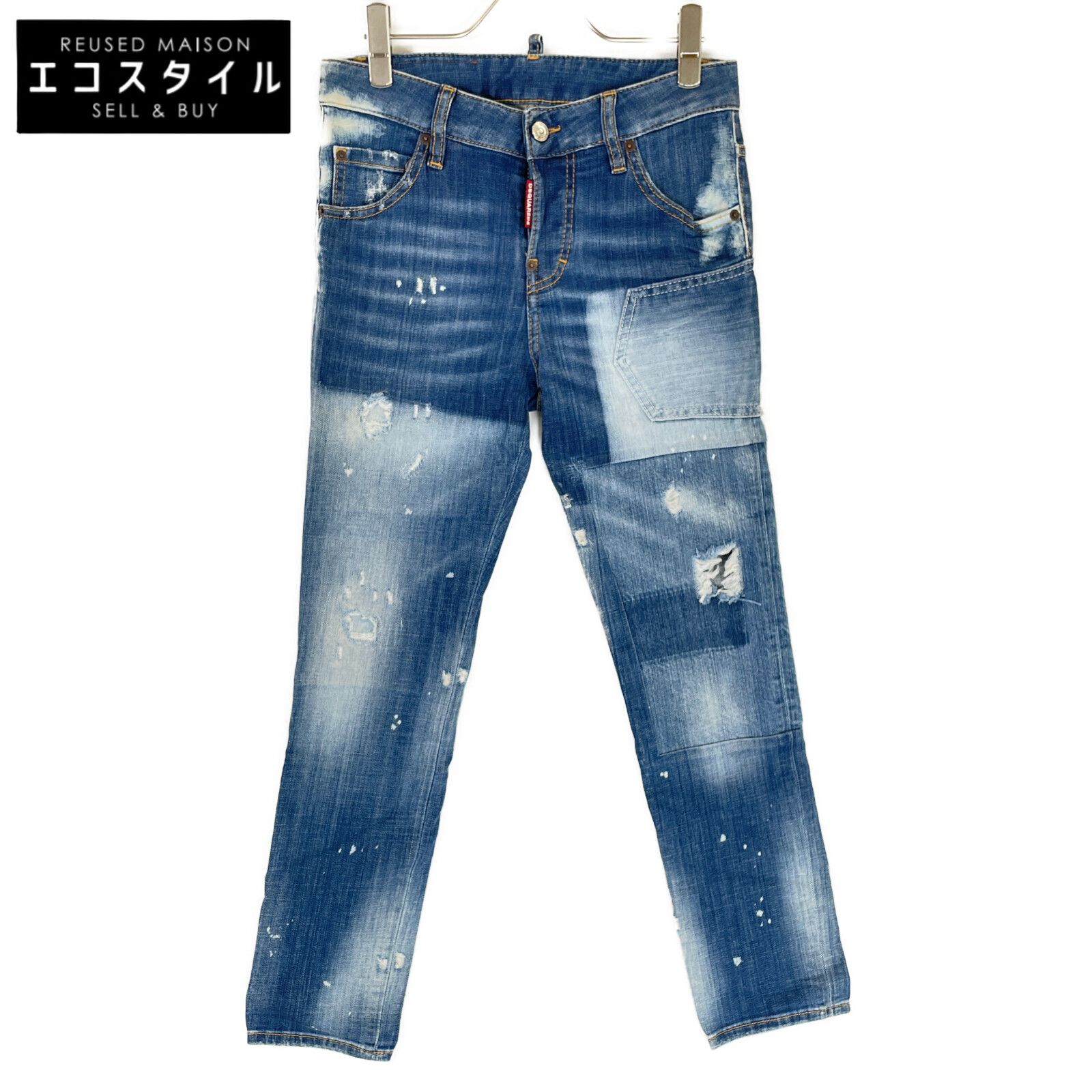 DSQUARED2 ディースクエアード 【美品/国内正規】S72LB0076 Cool girl jean ダメージ加工 ボタンフライ デニムパンツ/ 34