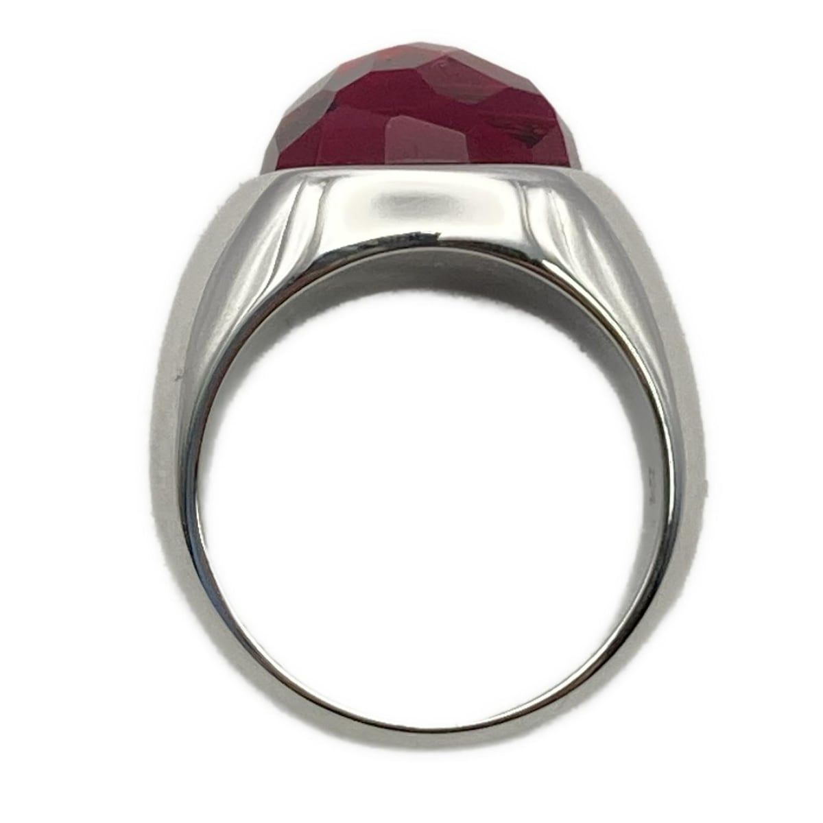 SWAROVSKI(スワロフスキー) リング 52美品 - シルバー×レッド