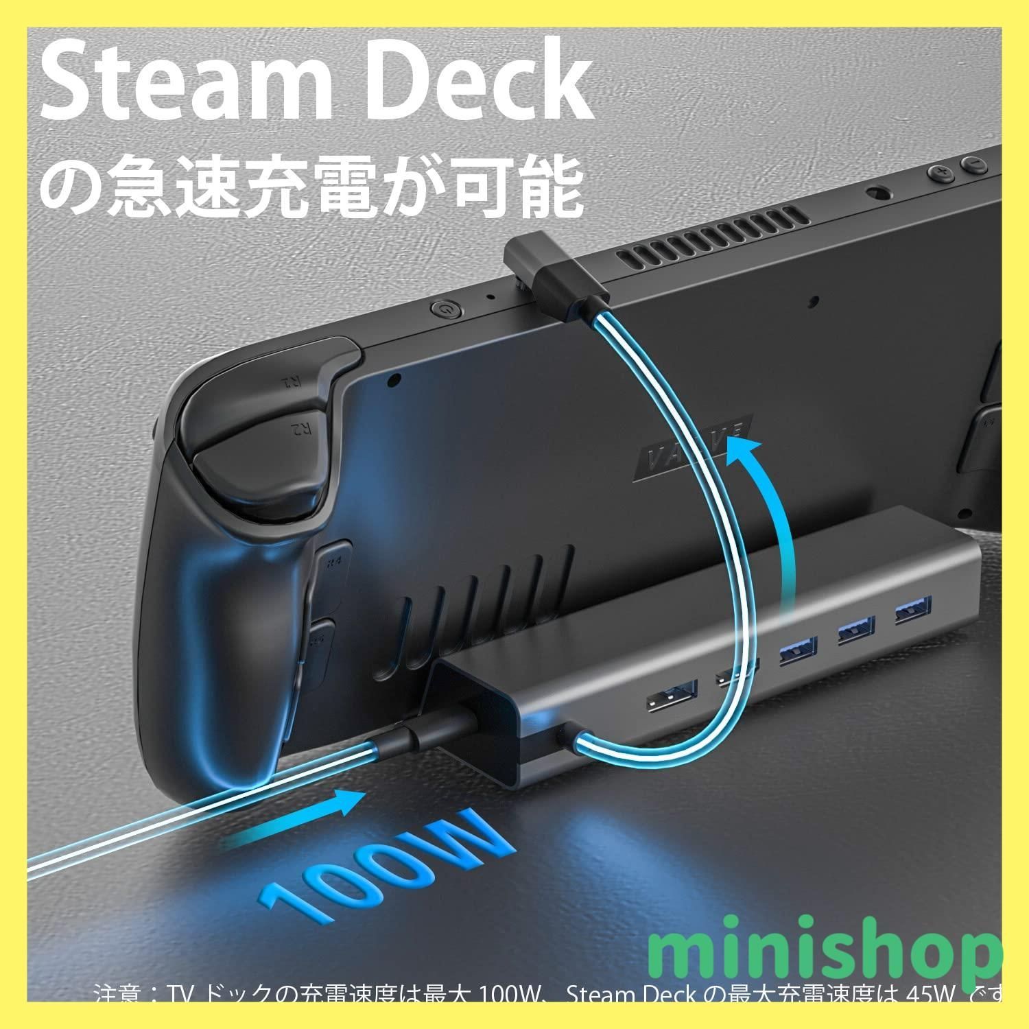 Steam Deck用ドック ASUS ROG ALLY ゲーミングPC対応 6-in-1 Steam Deck Dock スチームデック専用ド