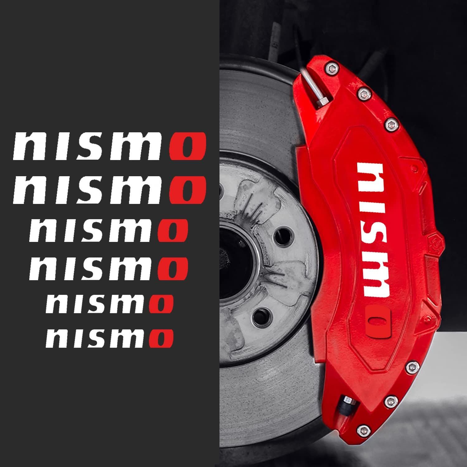 nismo 日産 ブレーキキャリパーステッカー ブレーキキャリパーカバー ステッカー 耐熱性 汎用 ホワイト