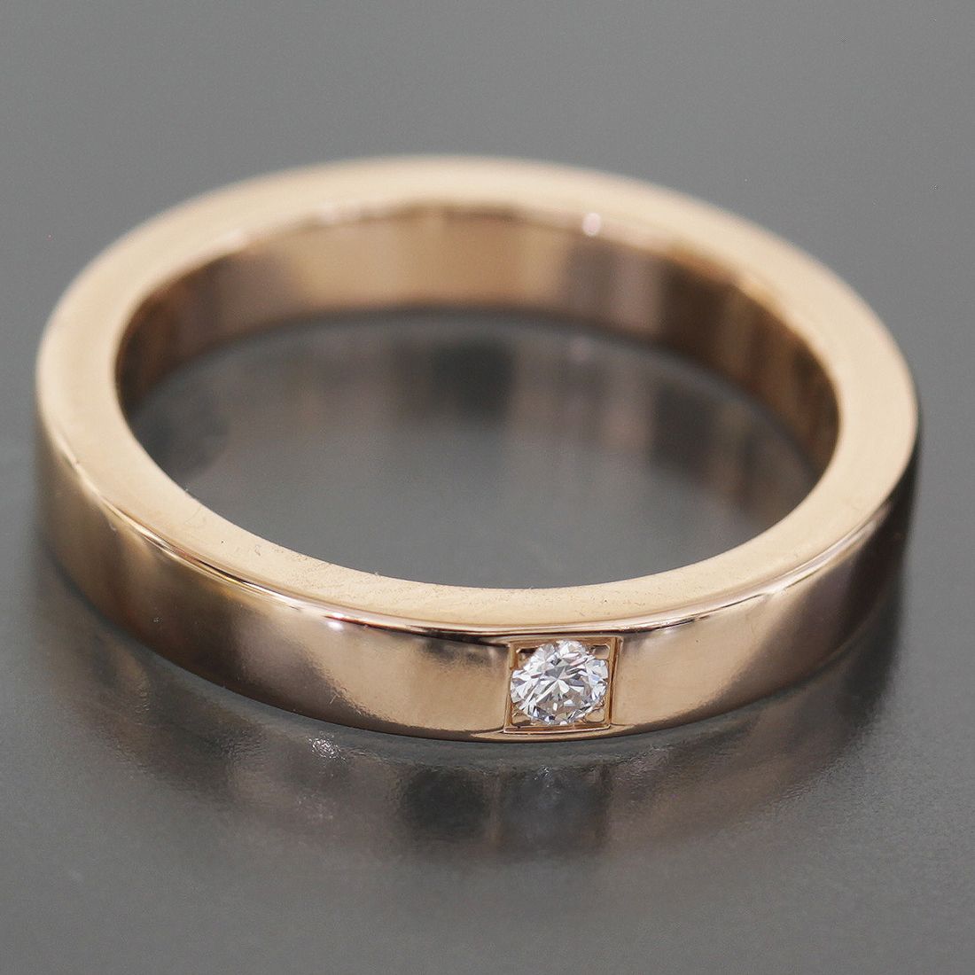 ブルガリマリーミー 1P ダイヤ リング 7号 K18PG 3mm幅 E1834 WWW_SHINETEETH_COM