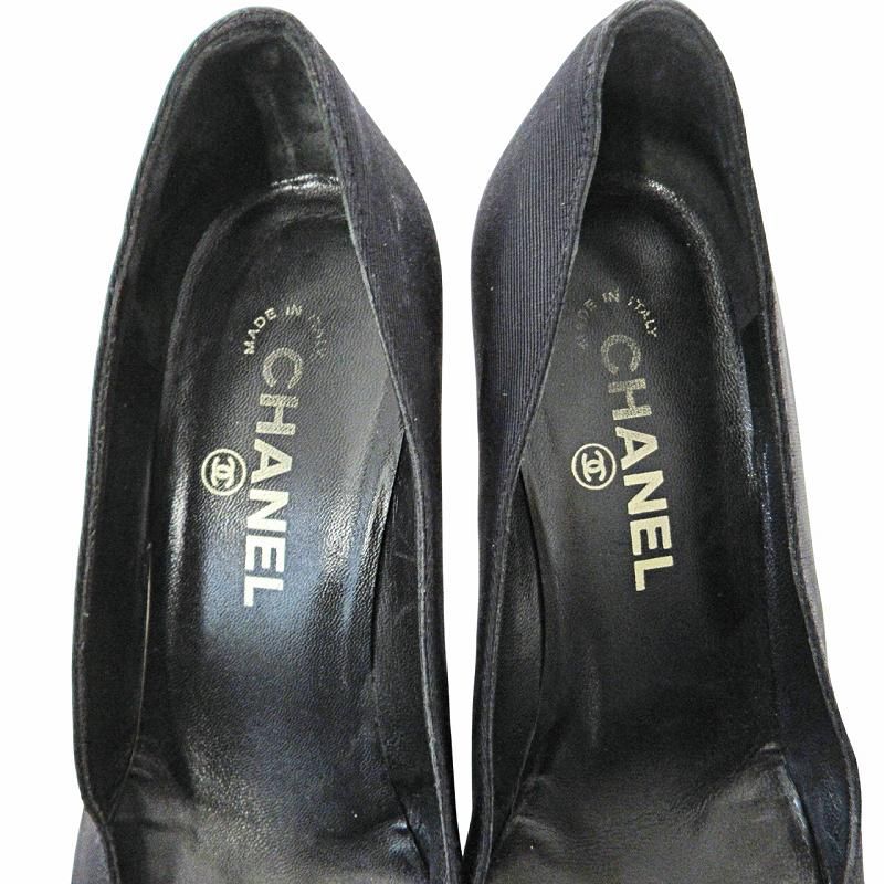 シャネル CHANEL カメリア ココマークパール パンプス