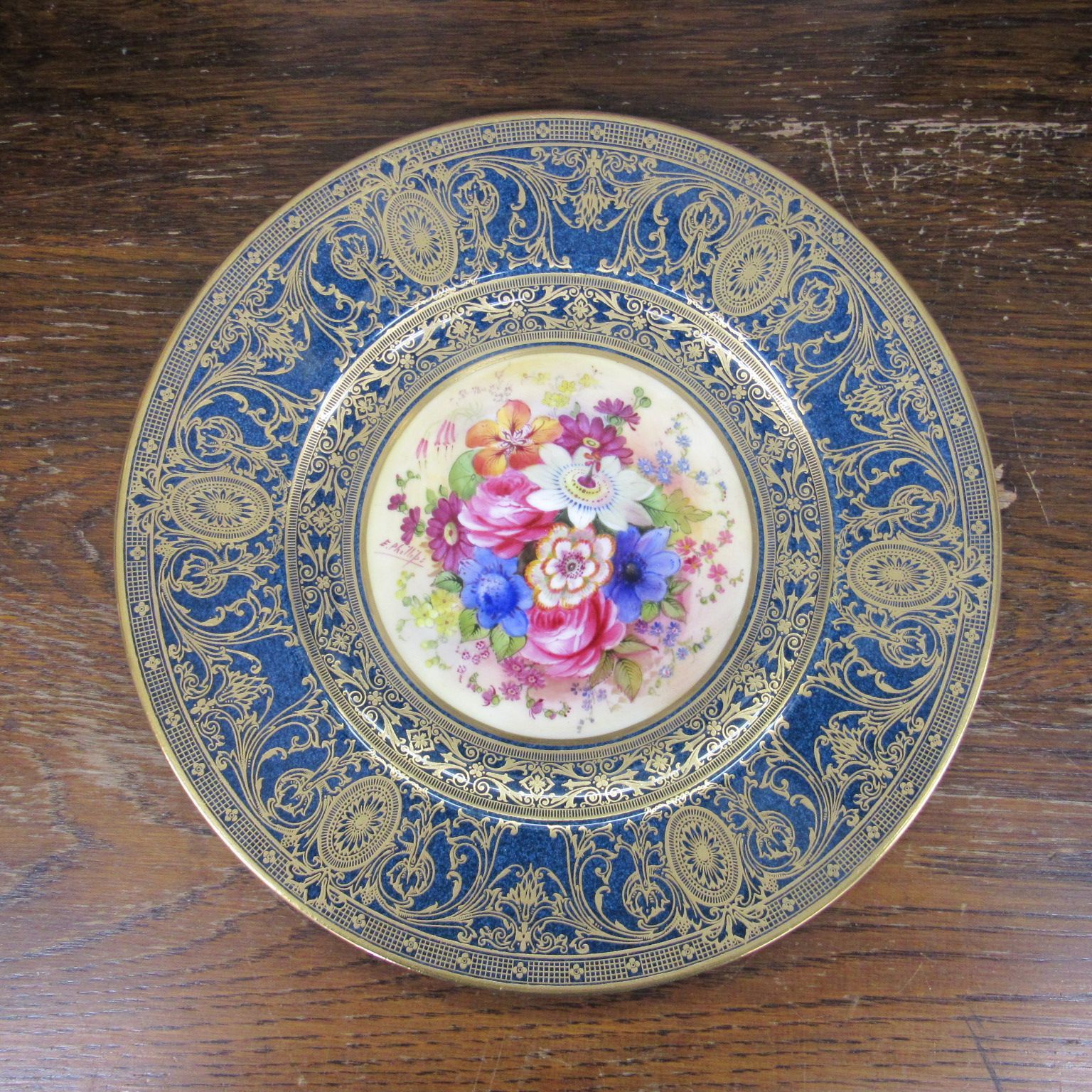 名窯 ロイヤルウースター イギリス アンティーク キャビネットプレート