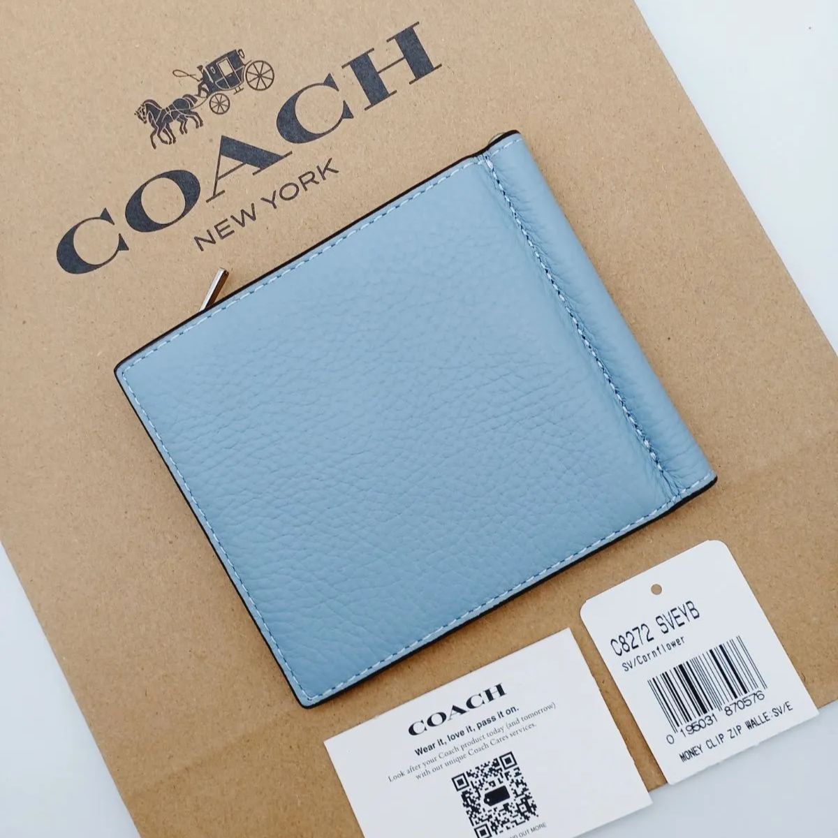 新品 COACH マネークリップ 財布 ジップ 送料込み メンズ商品 14,000