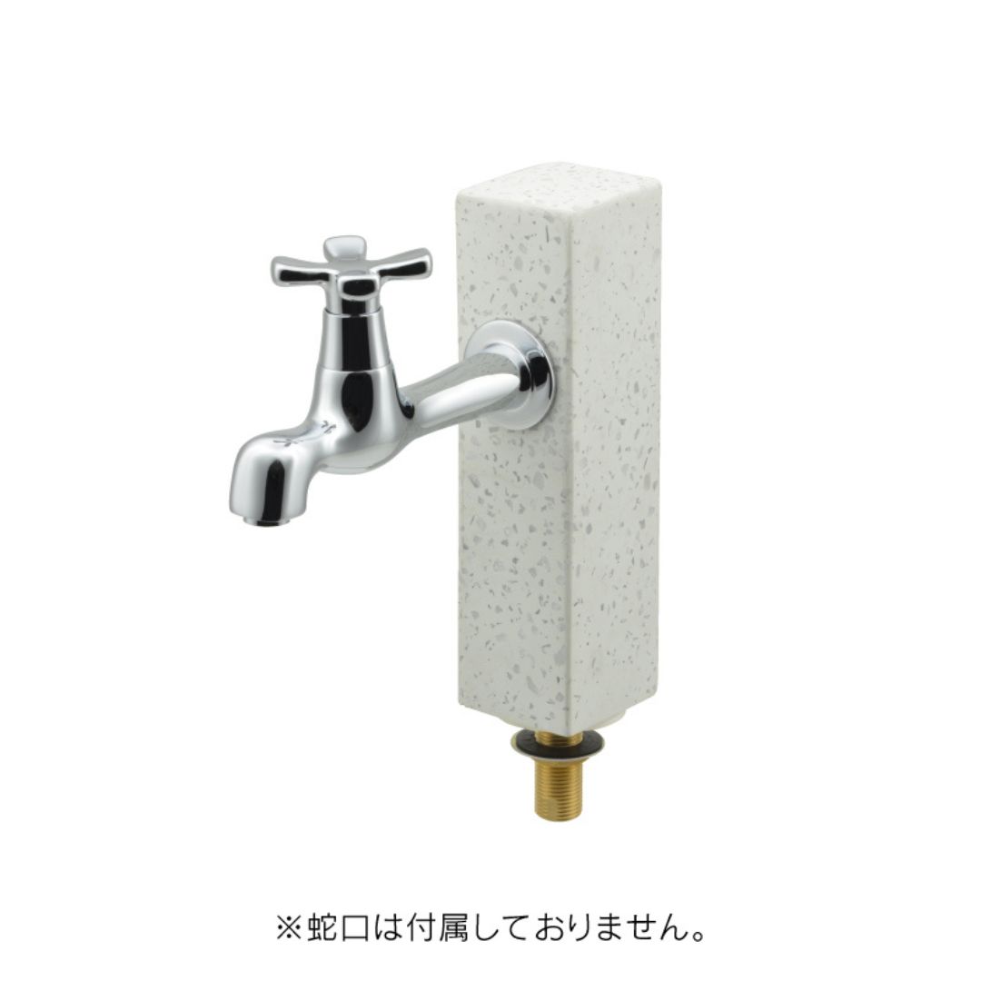 atelier DADA 品 水栓取付脚 和風 壁付水栓用 ショート 寒水石 手洗い _ DD00013