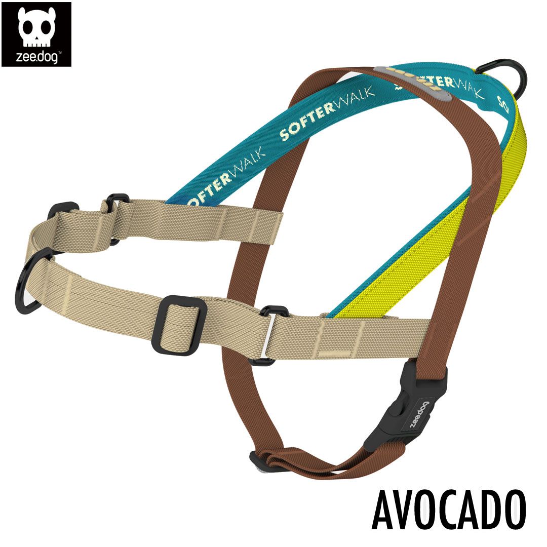 zee.dog ジードッグ SOFTER-WALK HARNESS/ソフターウォークハーネスAVOCADO(アボカド) サイズS (小型犬用) 390973