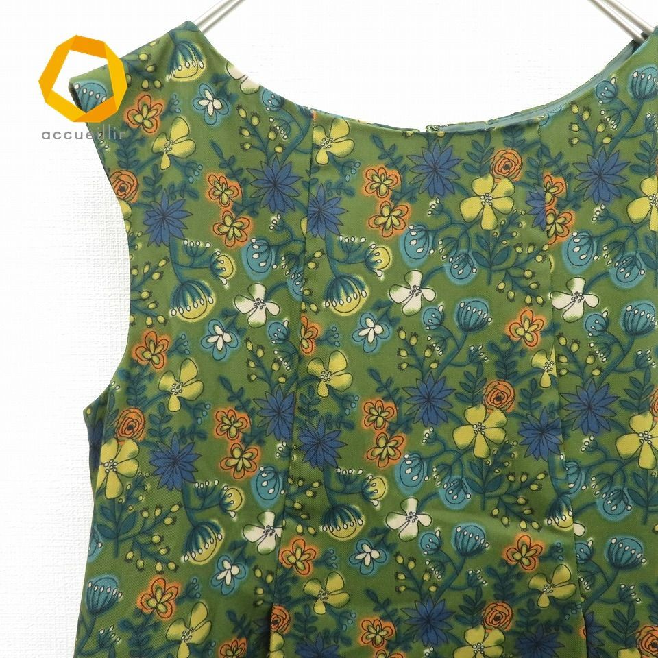 ホコモモラ　ノースリーブ　花柄ワンピース Rosa salmon フラワー総刺繍ノースリーブワンピース(ワンピース