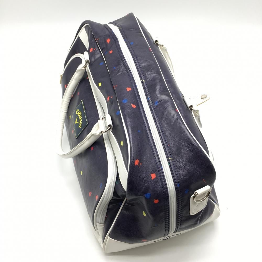 キャロウェイ 2WAYボストンバッグ パープル系×白 ショルダーストラップ