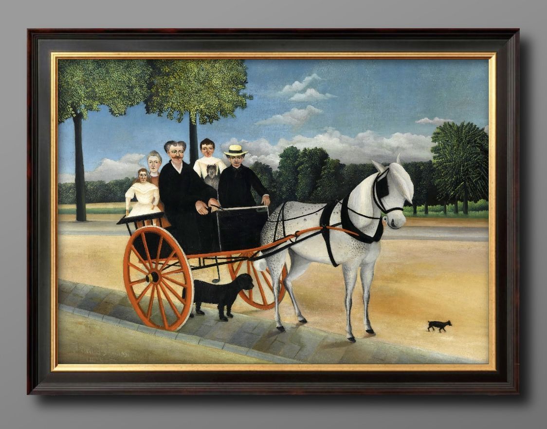 ポスター アート 絵画 額縁 アンリ・ルソー ジェニエ爺さんの馬車
