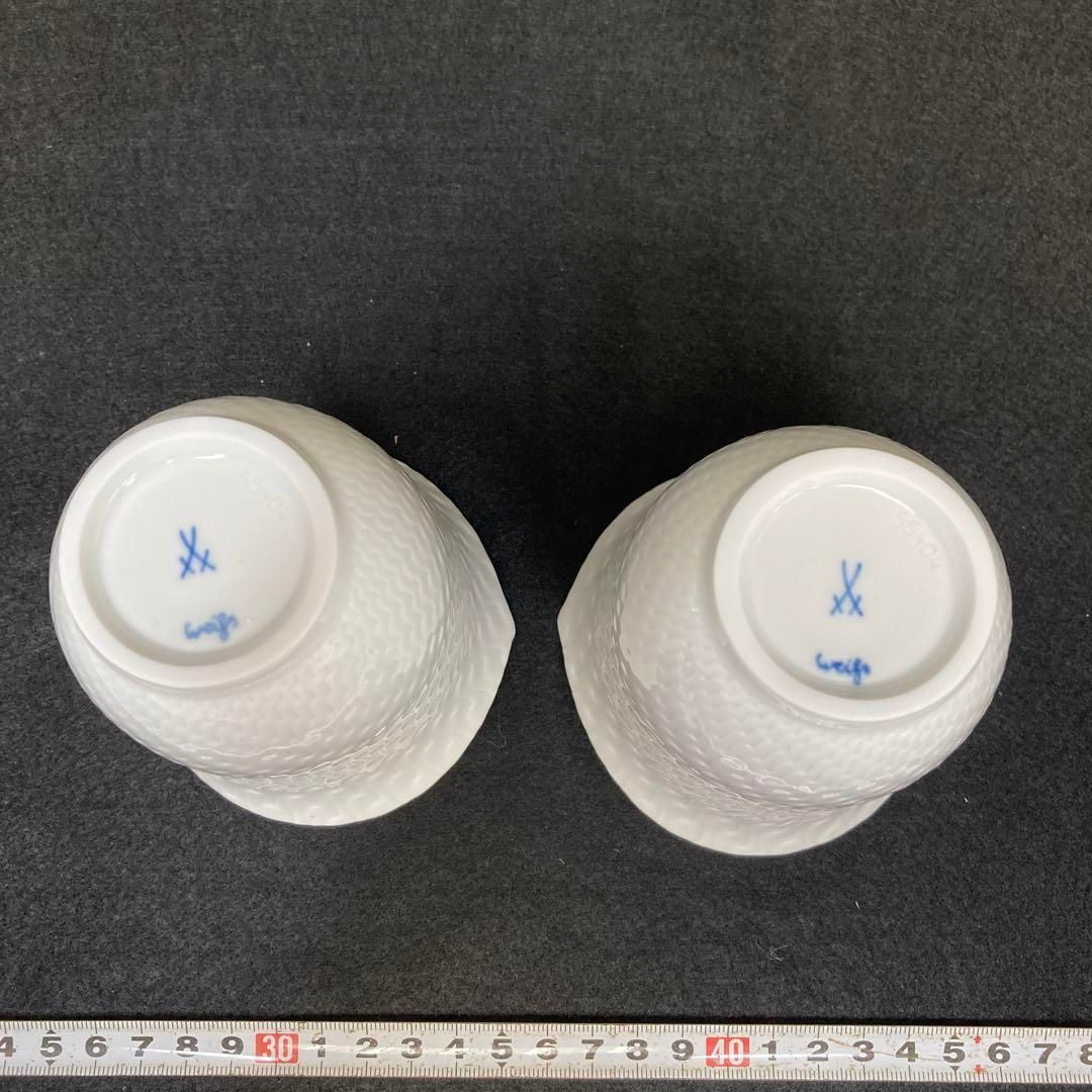  マイセン 波の戯れ タンブラー 一対 高さ10 8㎝ 東な6 0901 タンブラー キッチン 食器