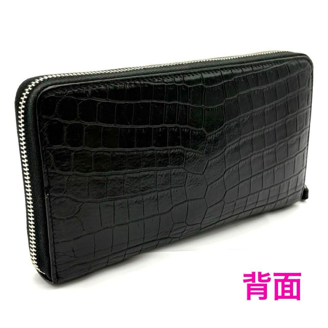 正規品 サンローランパリ クロコ型押し ラウンドファスナー長財布 462359 正規品 SAINT LAURENT PARIS サンローランパリ クロコ型押し