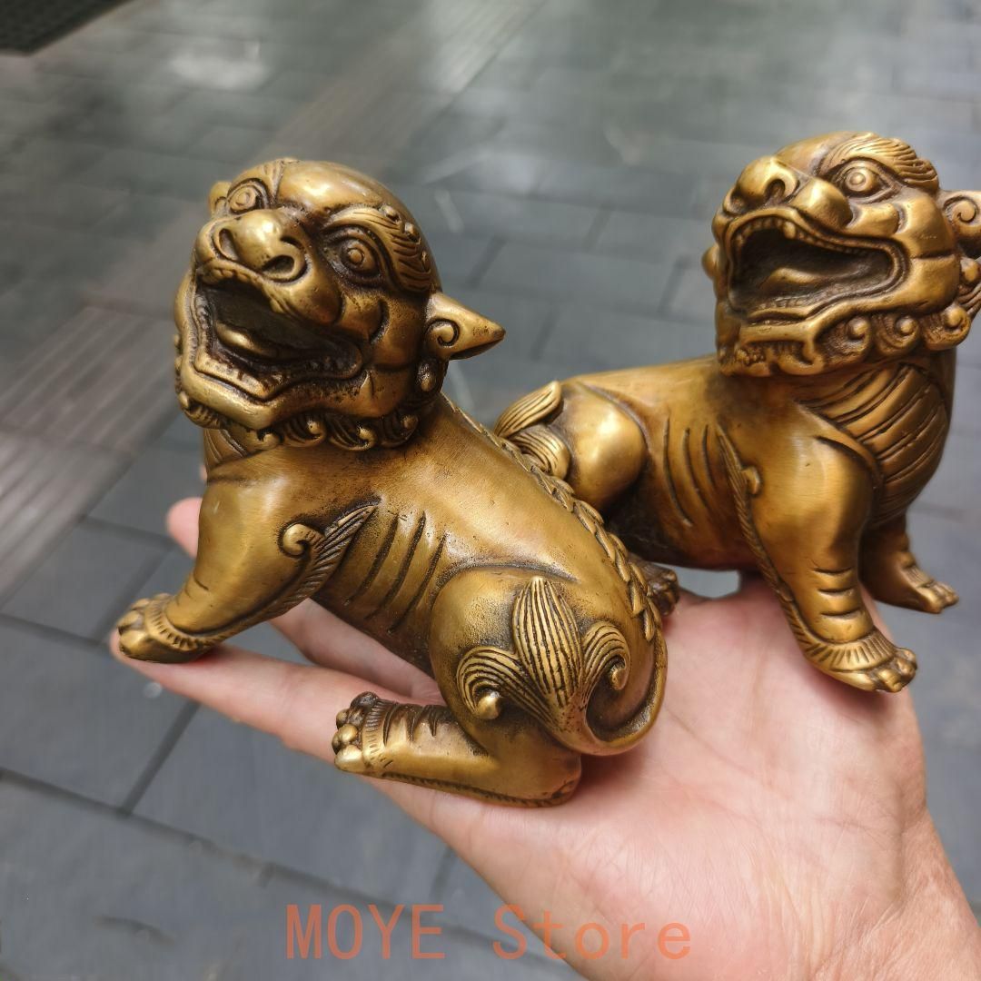 銅器 獅子 客間 茶室 商舗 鎮宅 辟邪 開運 風水 招財置物 工芸品 装飾