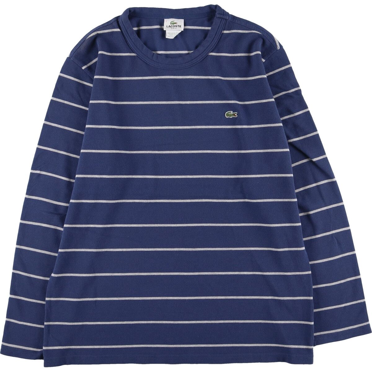 古着 ラコステ LACOSTE ボーダー柄 ロングTシャツ ロンT メンズL/eaa425945