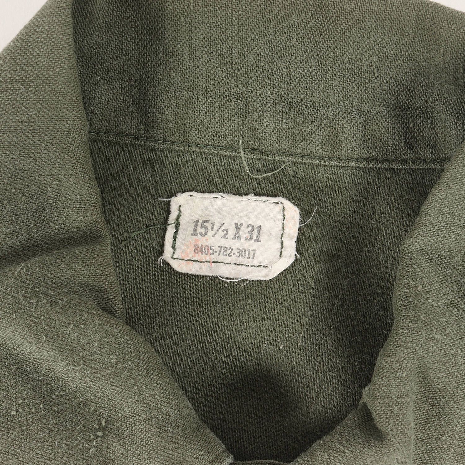 70s 米軍実物 USMCステンシル入り コットンサテン ユーティリティ 