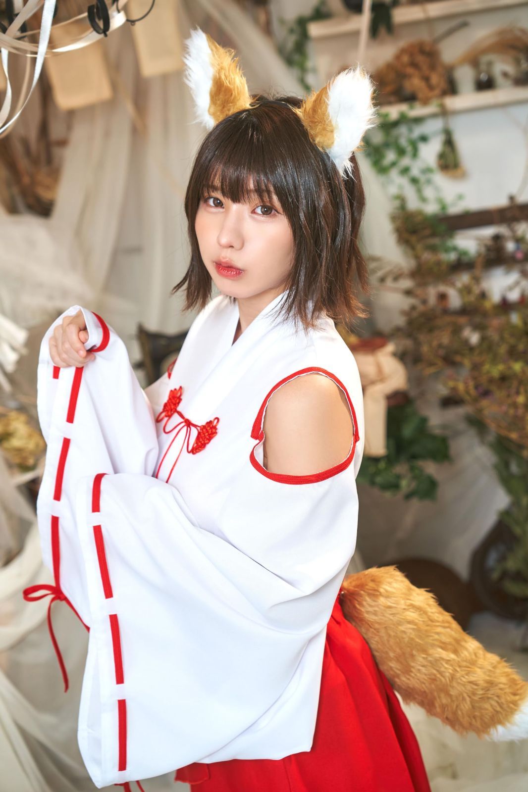 アイコスごんぞうカチューシャ卒業コンサートTシャツスペシャル衣装44コンプ コスプレ 小物 ウルフ/フォックスカチューシャ オオカミ キツネ