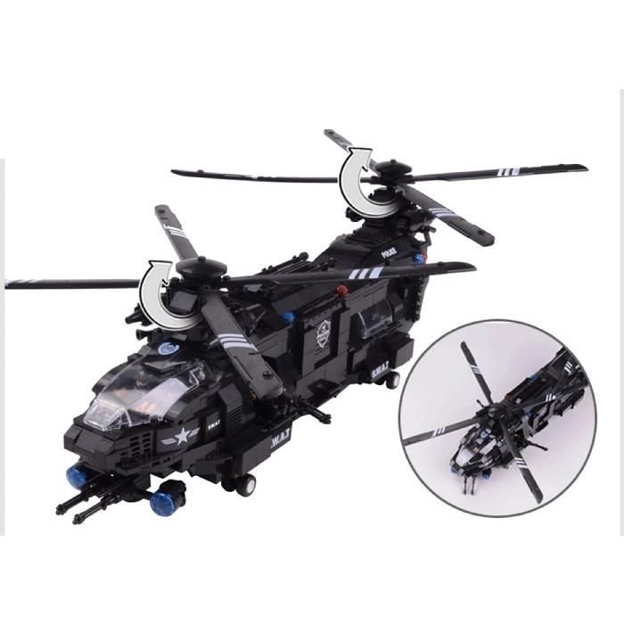 LEGO 互換 SWAT 警察 特殊部隊 大型輸送機 ヘリコプター ボート ミニフィグ付 スワット 子供 男の子 互換品 人形 誕プレ 軍隊 兵隊  武器 兵士 銃