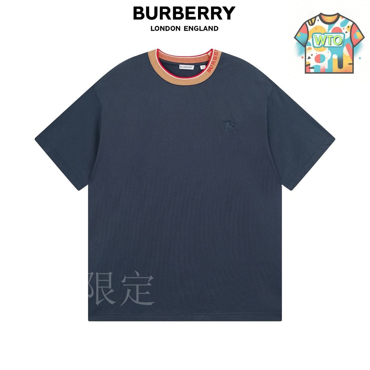 関税込み】Burberry ホワイト グラフィック刺繍 Tシャツ 関