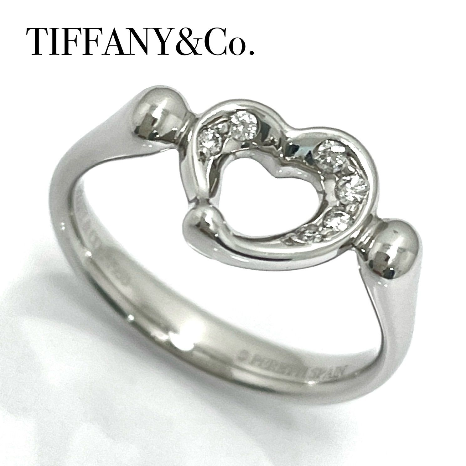 TIFFANY&Co./ティファニー オープンハートダイヤリング Pt950 11号