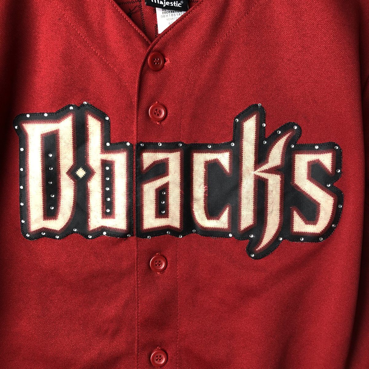 古着 マジェスティック MAJESTIC MLB ARIZONA DIAMONDBACKS アリゾナダイヤモンドバックス ゲームシャツ ベースボールシャツ レディースL相当 ヴィンテージ /eaa568269 古着 マジェスティック MAJESTIC MLB ARIZONA DIAMONDBACKS